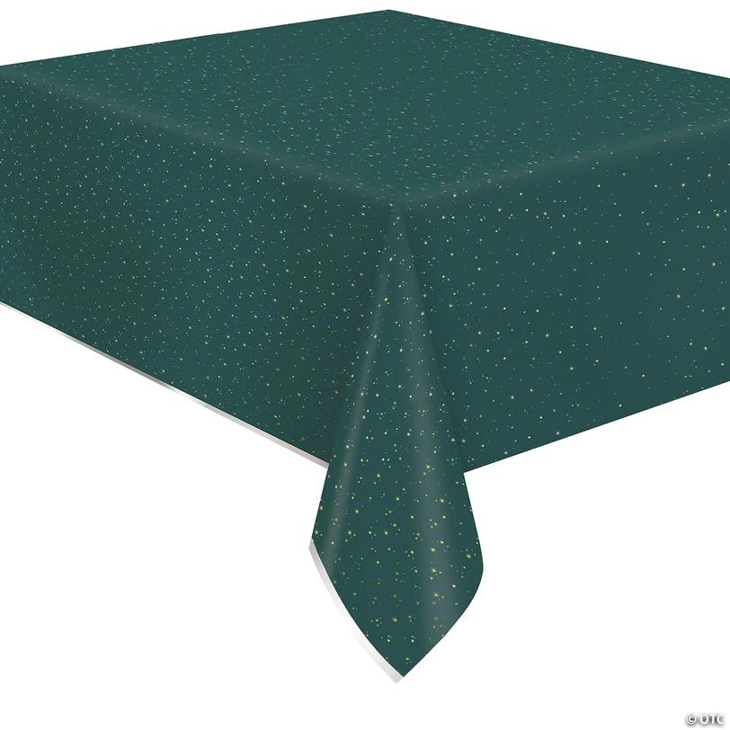 Modern Christmas Foil Rectangle Tablecloth - 84" x 54" Image
