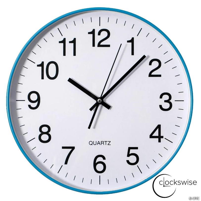 Clockswise Blue 14-In Analog Clock | Oriental Trading