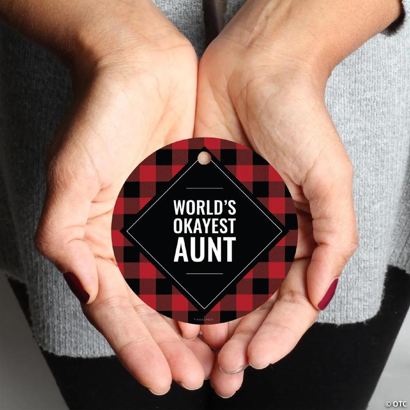 Metal Ornament Okayest Aunt | Oriental Trading