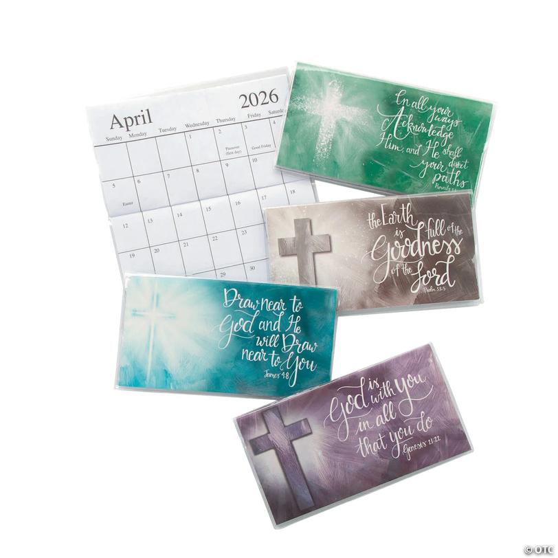 6 1/2" x 3 1/2" 2026 - 2027 Religious Expressions of Faith Pocket Planner Calendars - 12 Pc. Image