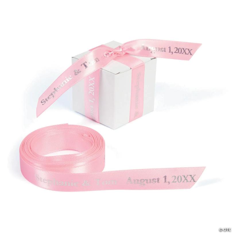 5/8" - Pink Satin Personalized Ribbon - 25 ft. Image