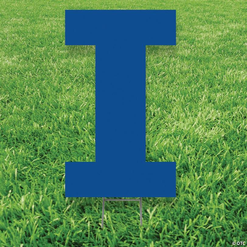 20" x 20" Blue Letter I Yard Sign Image