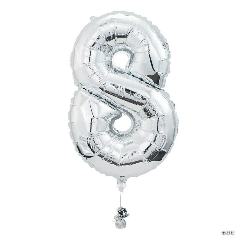 8-Shaped Number 34" Mylar Balloon Image