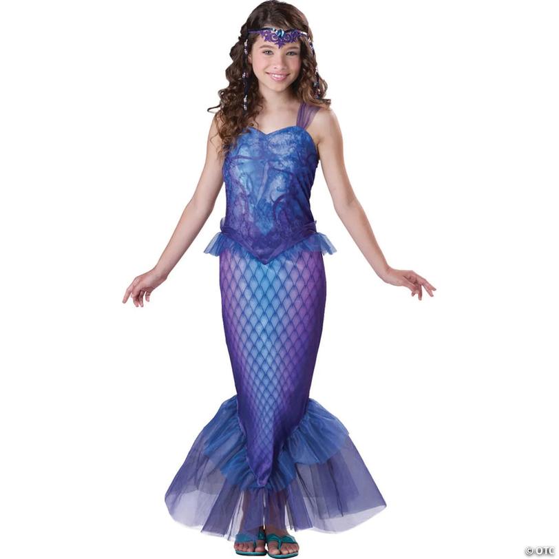 Girl's Mysterious Mermaid Costume - Small Image