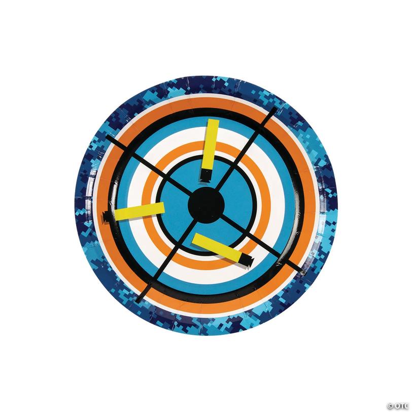Dart Battle Party Paper Dessert Plates - 8 Ct. Image