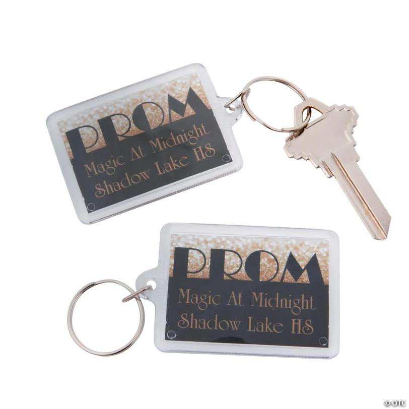 Personalized Gold Prom Keychains - 12 Pc. | Oriental Trading