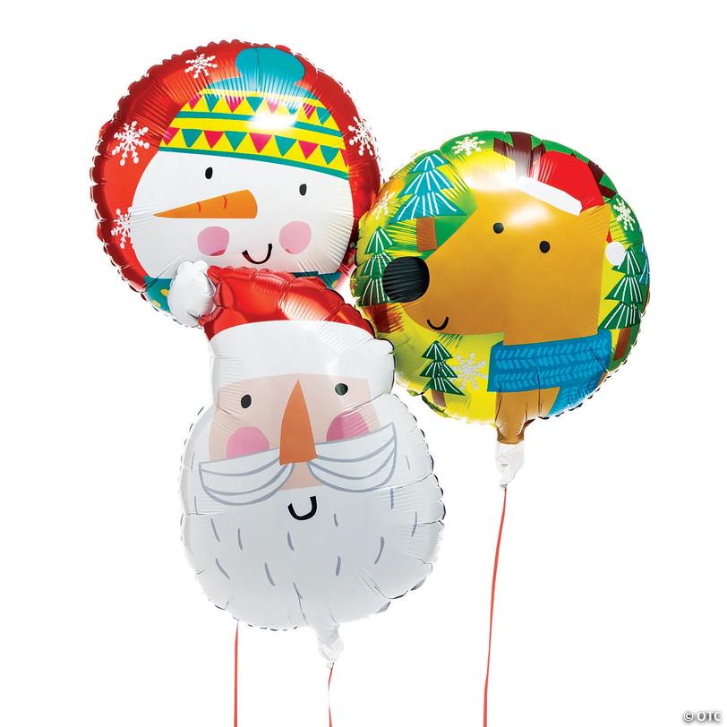 Christmas Crew Mylar Balloons - 3 pc Image