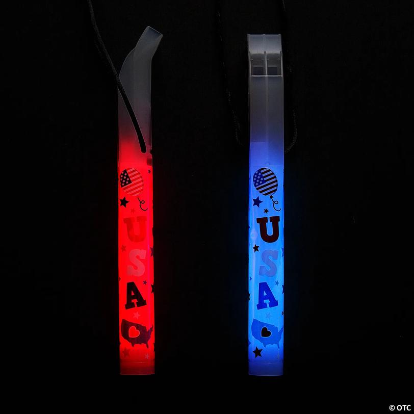 Patriotic Glow Whistle Necklace - 6 Pc. Image
