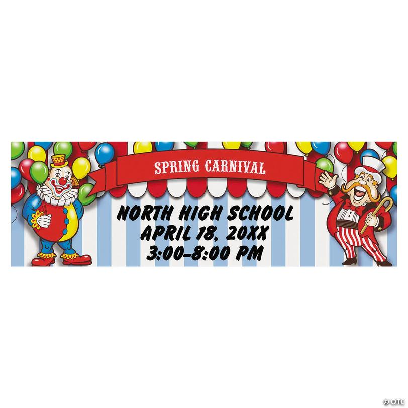 72" x 23" Big Top Carnival Custom Banner - Medium Image
