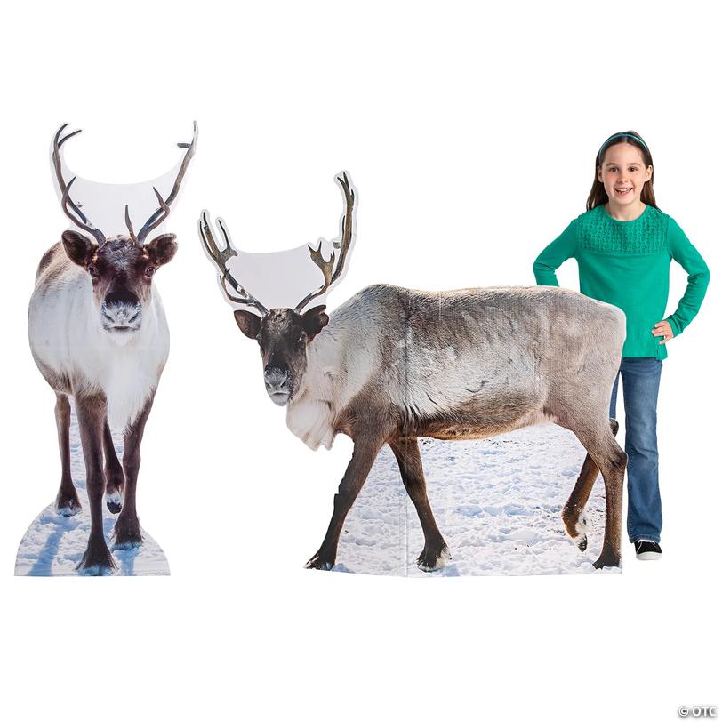 Christmas Reindeer Cardboard Cutout Stand-Ups - 2 Pc. Image