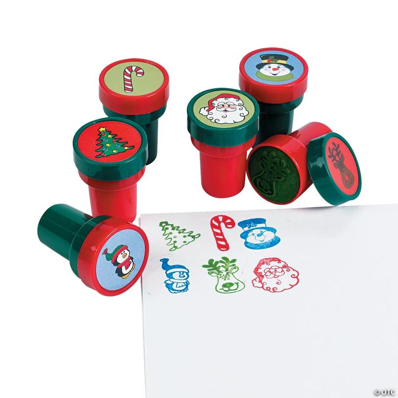 Holiday Character &amp; Icon Self-Inking Stampers - 24 pc Image