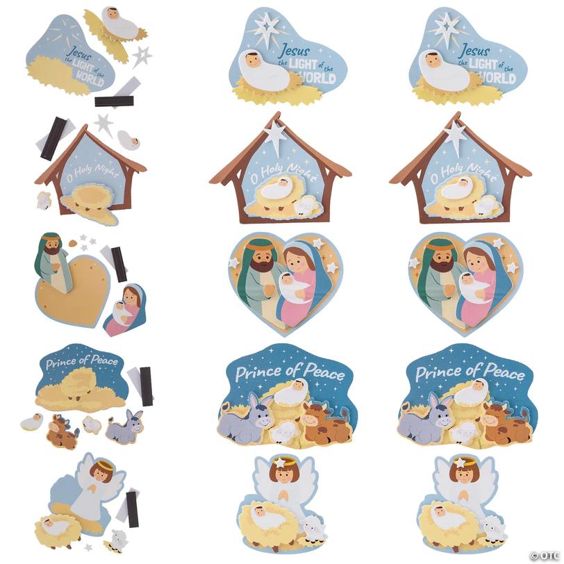 Simple Blessings Christmas Nativity Magnet Craft Kit - Makes 10 Image