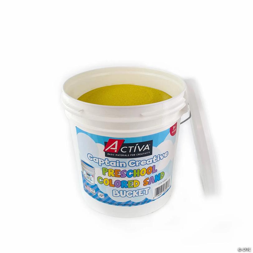 12 Lbs. Activa<sup>&amp;#174;</sup> Yellow Preschool Play Sand Bucket Image