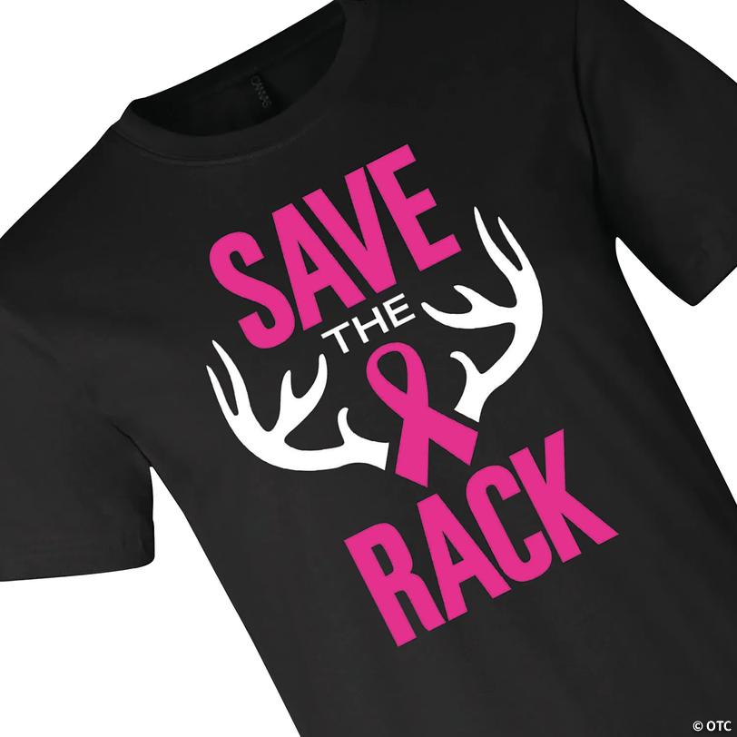 Save The Rack Pink Ribbon Adults T-Shirt - 3XL Image