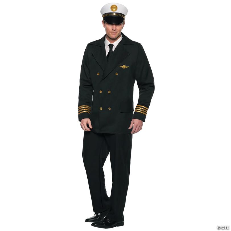 Deluxe Pan Am Air Pilot Adult Costume Image