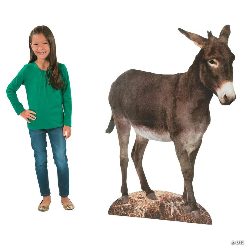 Nativity Donkey Cardboard Cutout Stand-Up - 4 ft Image