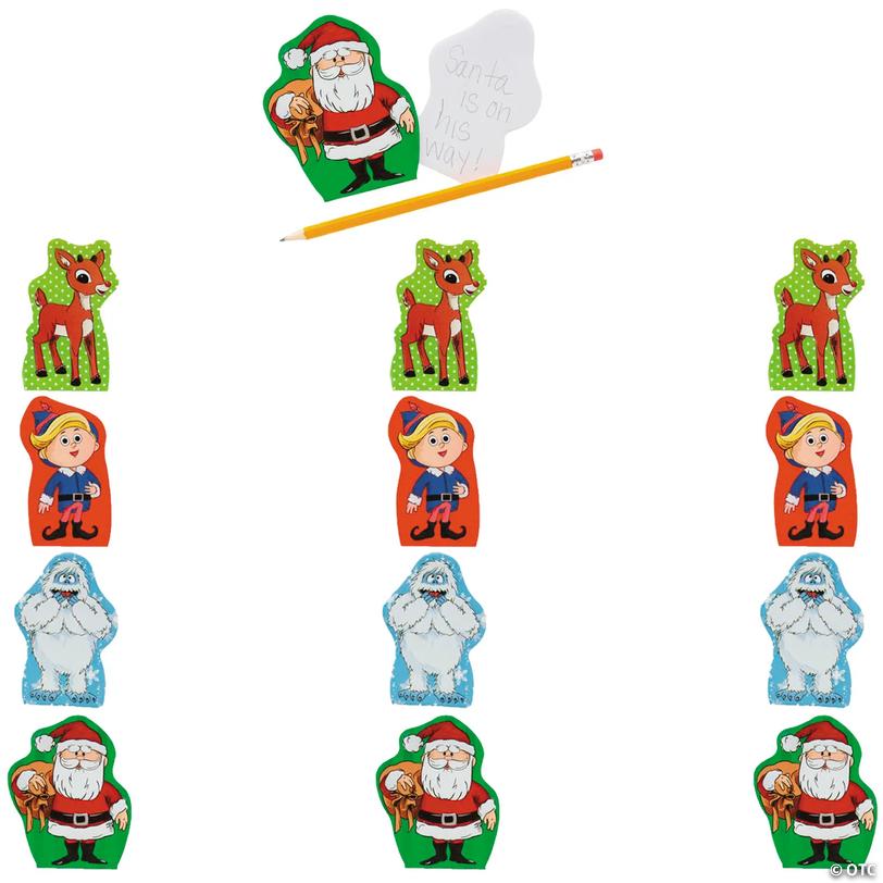 Rudolph the Red-Nosed Reindeer<sup>&amp;#174;</sup> Character-Shaped Notepads - 12 pc Image