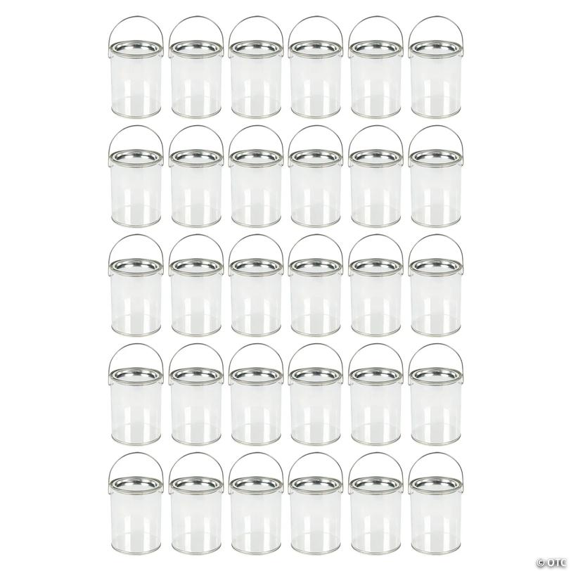 Bulk Clear Plastic Paint Bucket Containers - 30 Pc. Image