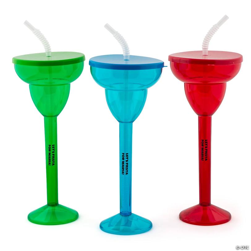 Bulk 24 Ct. Personalized Margarita Fiesta Yard Glasses Image