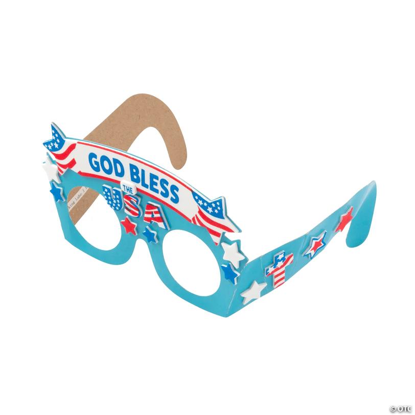 Religious Patriotic Glasses Craft Kit - Makes 12 Image