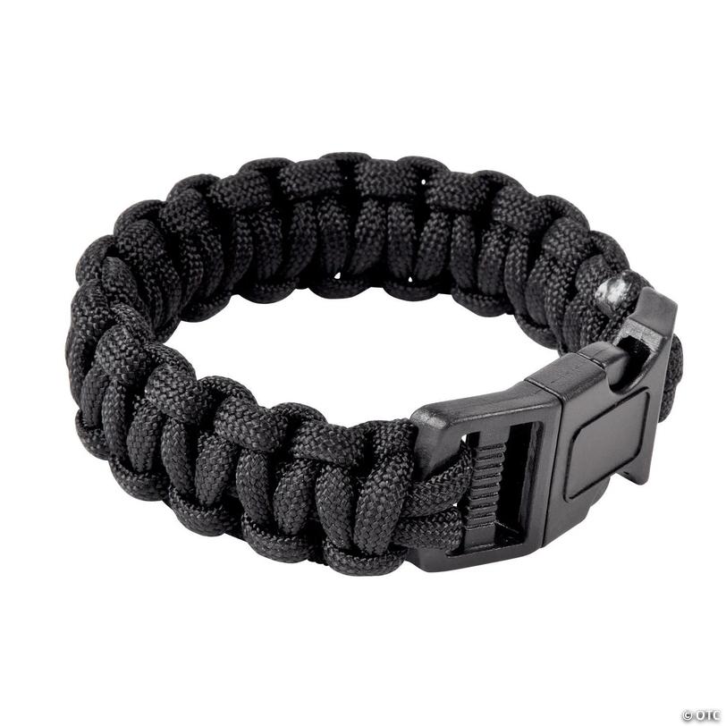 Large Black Paracord Bracelets - 6 Pc. Image