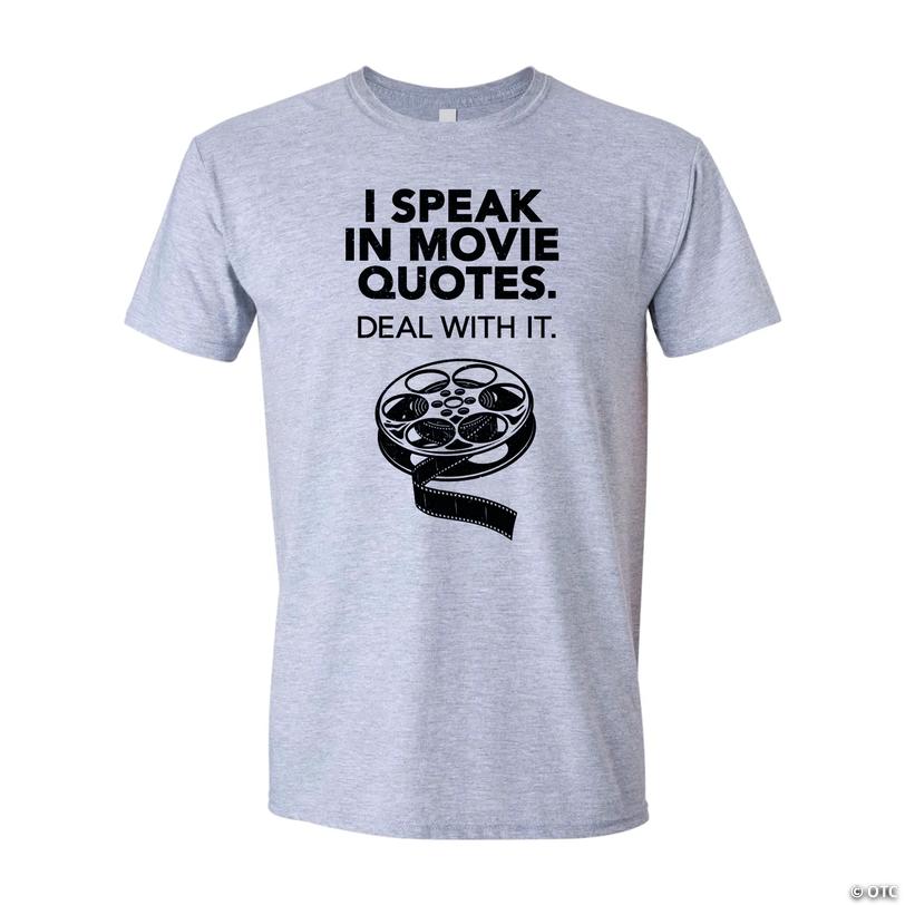 I Speak in Movie Quotes Adult&amp;#8217;s T-Shirt - Medium Image
