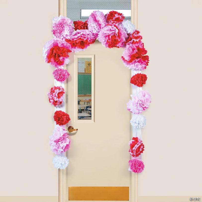 Tissue Paper Valentine Door Border Image