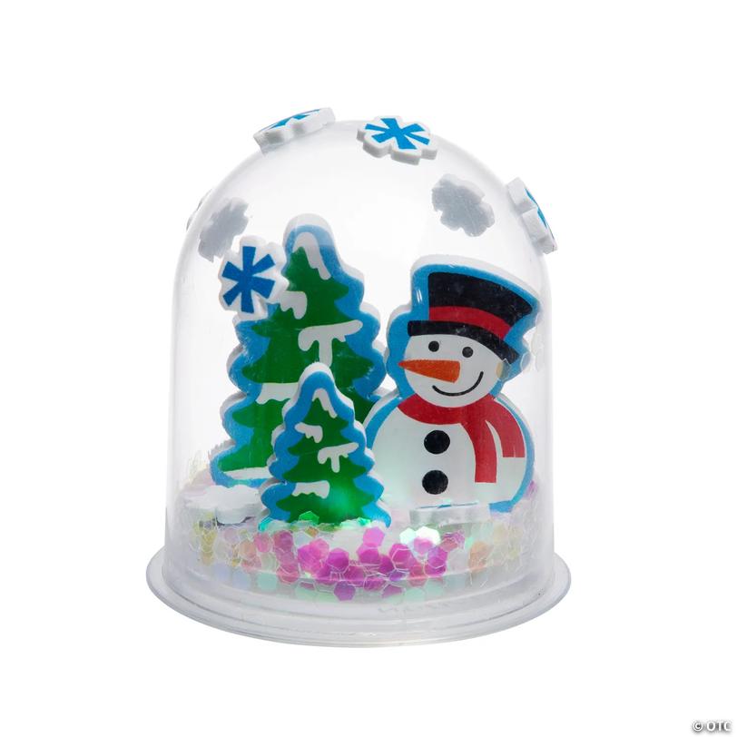 Snowman Glitter Snow Globe Craft Kit - Makes 12 Image
