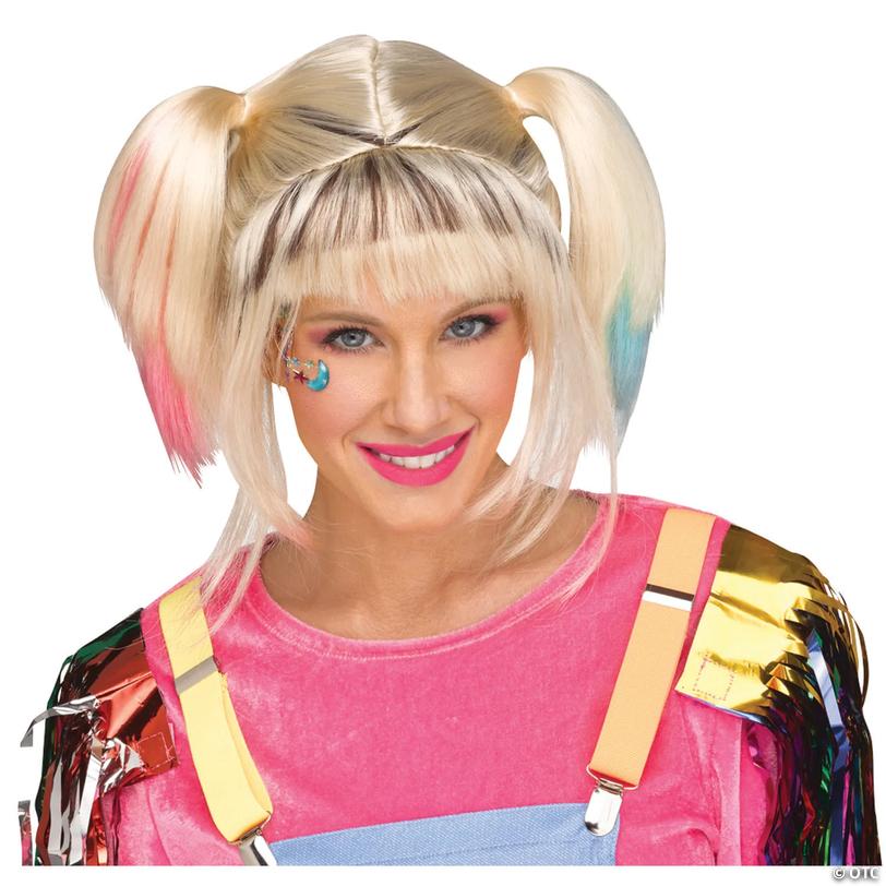 Women's Blonde Rascal Roller Derby Wig Image