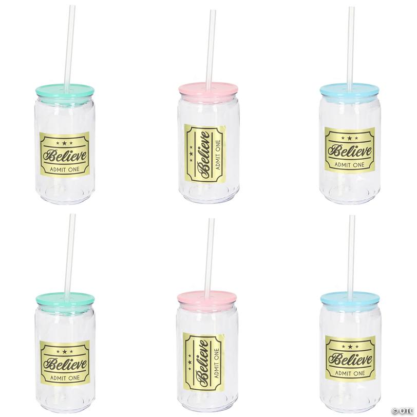 Gold Ticket Christmas Clear Can Cup Handout Kit for 6 Image