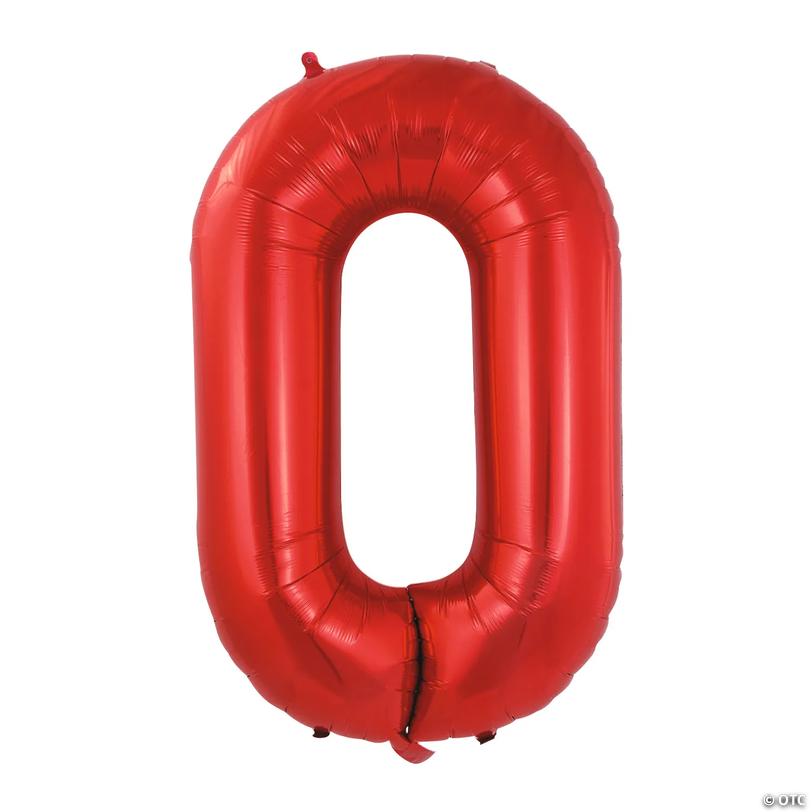 Red Deco Link 34" Mylar Balloon Image