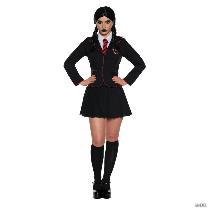 Women's Gothic Schoolgirl Costume - Medium Image