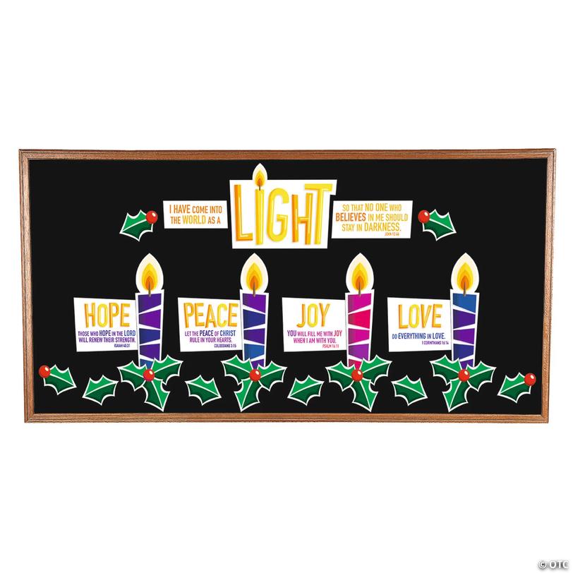 Advent Colorful Cardstock Classroom Bulletin Board Set - 32 pc Image