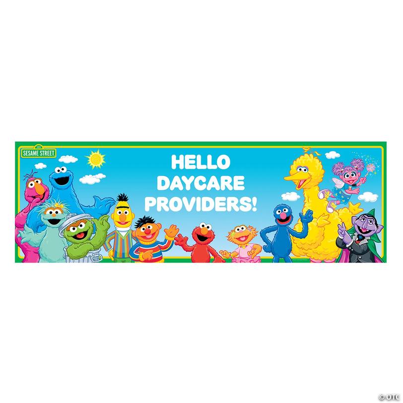 90" x 29" Personalized Sesame Street<sup>&amp;#174;</sup> Characters Vinyl Banner - Large Image