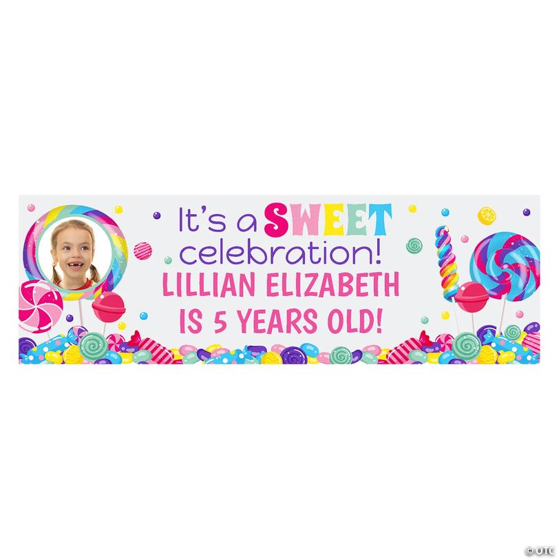 Candy Party Custom Photo Banner Image