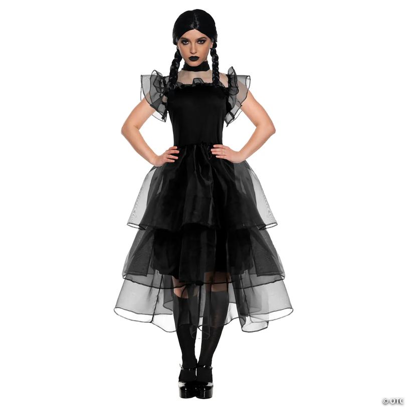 Women's Gothic Prom Dress Costume - Medium Image