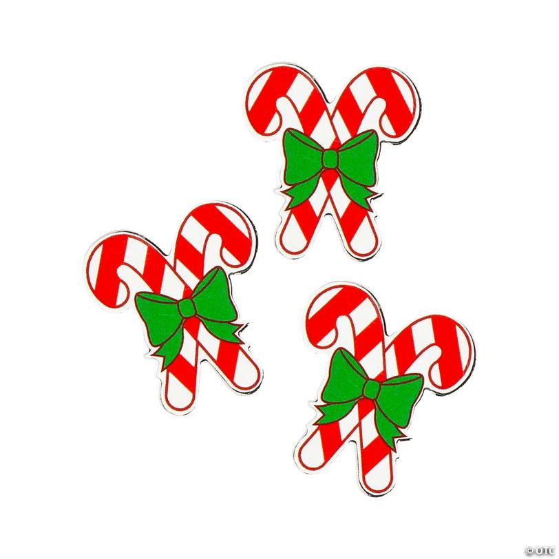 Bulk Christmas Candy Cane Pins - 72 pc Image