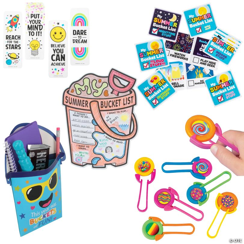 192 Pc. End of Year Summer Bucket List Handout Kit for 30