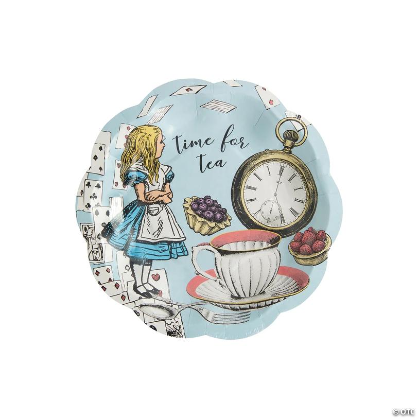 Truly Alice Blue Paper Dessert Plates - 12 Ct. Image