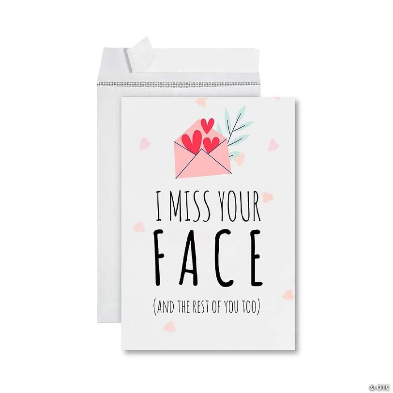 I Miss Your Face Jumbo Card 8.5x11IN | Oriental Trading