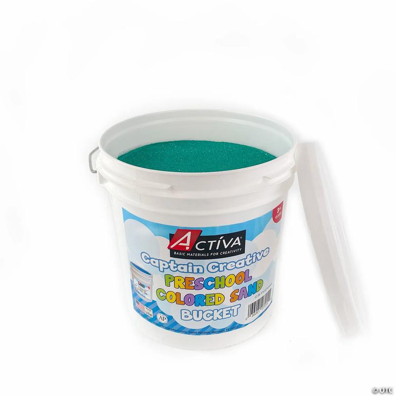 12 Lb. Activa<sup>&amp;#174;</sup> Green Preschool Play Sand Bucket Image