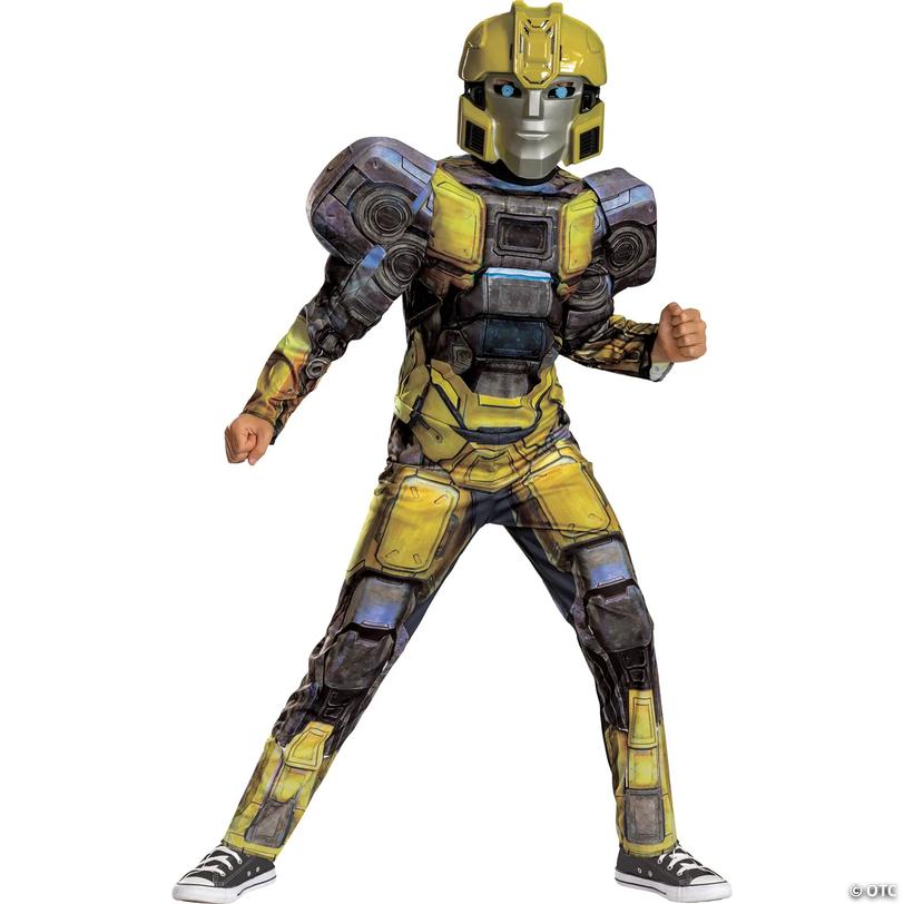 Kids Classic Muscle Transformers One&amp;#8482; Bumblebee/B-127 Costume - Small 4-6 Image