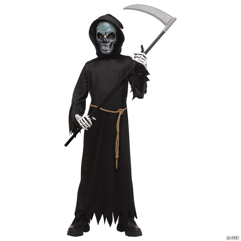 Kids Electro Skull Reaper w/ Light-Up Mask Costume - Large Image