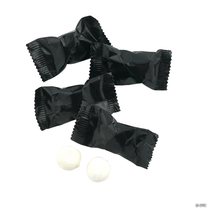 14 oz. Solid Black Classic Buttermints Candy - 108 Pc. | Oriental Trading
