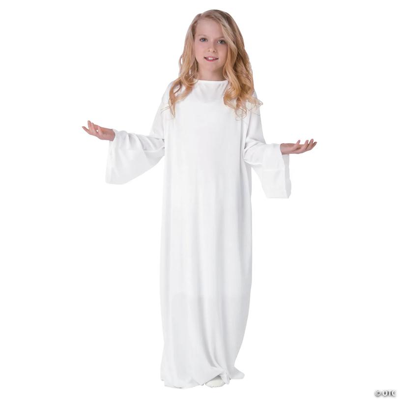 Kids White Nativity Angel Gown - Large/Extra Large 10-14 Image
