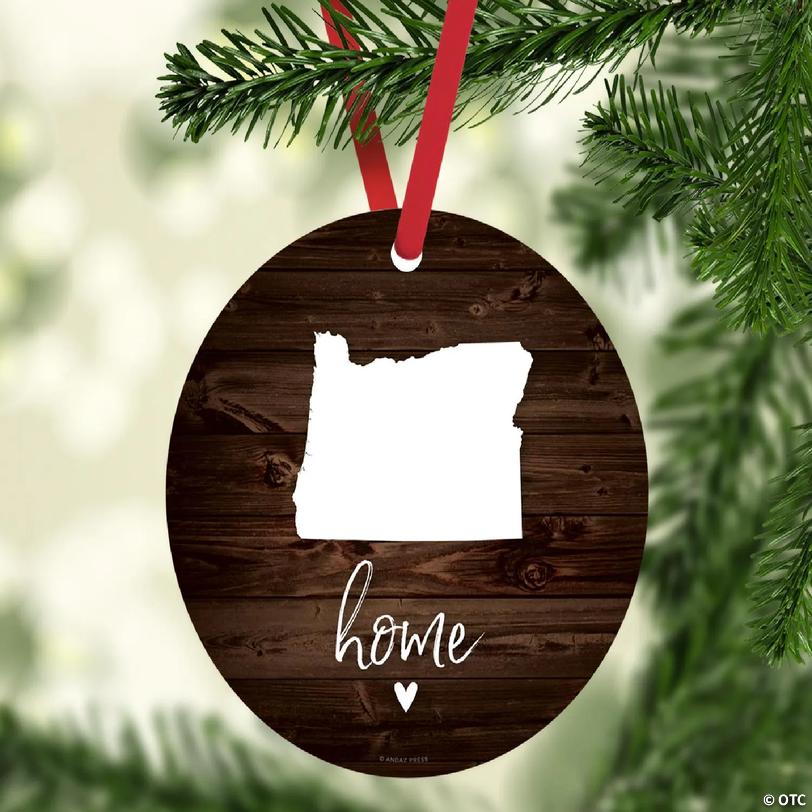 MDF Ornament Oregon Home Dark Wood | Oriental Trading