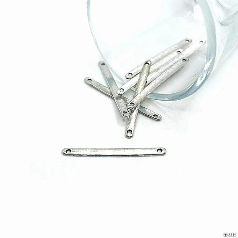 50 Pcs Silver 33x3mm Bar Connectors | Oriental Trading