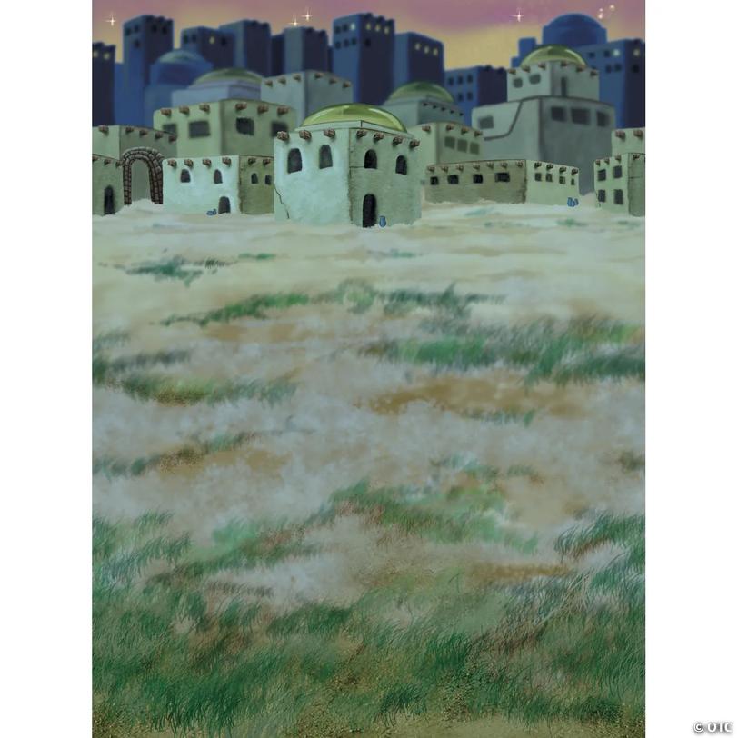 Design-A-Room  Christmas Nativity Bethlehem Town Backdrop Image