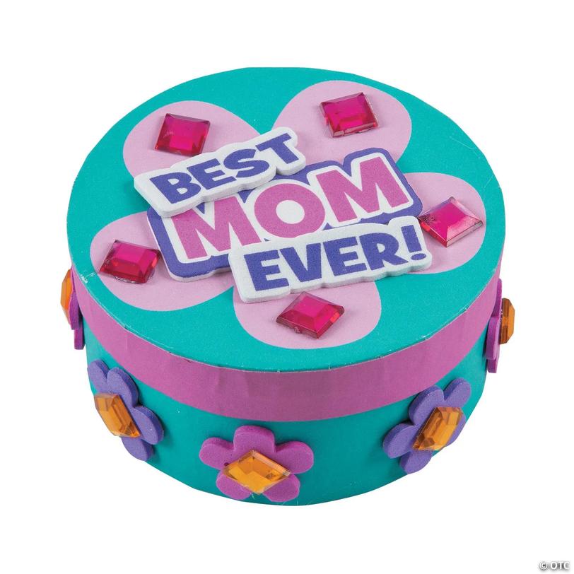 Mother&amp;#8216;s Day Jewelry Box Craft Kit - Makes 12 Image