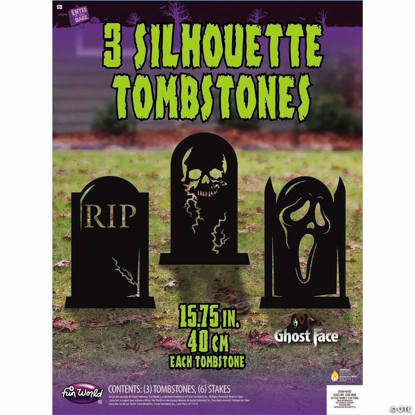 Ghost Face&amp;#174; Silhouette Tombstones Set of 3 Image